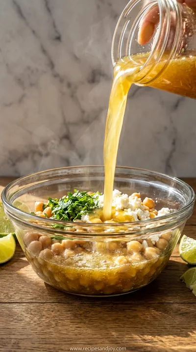 Chickpea Peach Salad with Honey Lime Dressing Recipe - cooking process