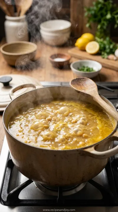 Chickpea & Quinoa Lemon Soup: Healthy Recipe - cooking process