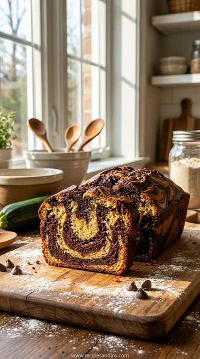 Chocolate Marble Zucchini Bread Recipe