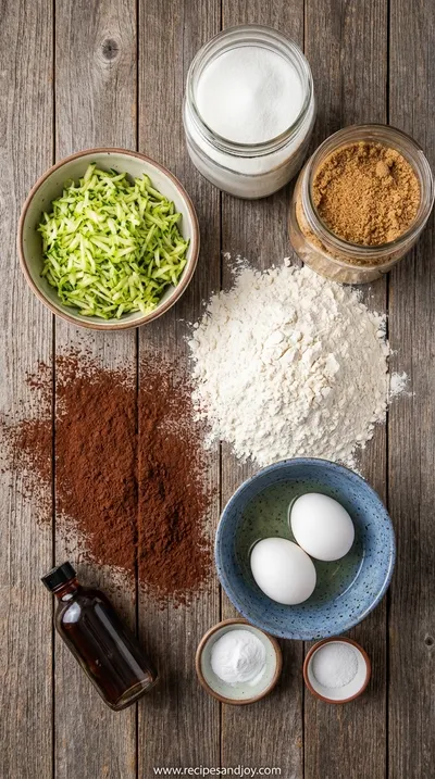 Chocolate Marble Zucchini Bread Recipe - ingredients preparation