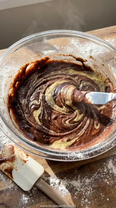 Chocolate Marble Zucchini Bread Recipe - cooking process