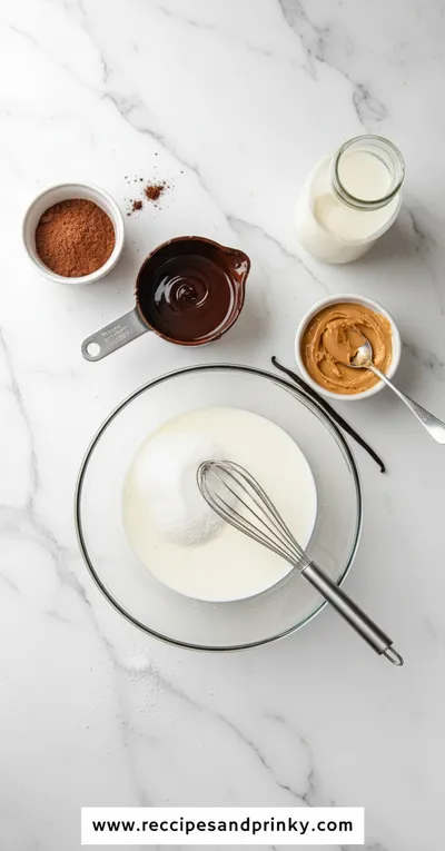 Chocolate Peanut Butter Ice Cream - cooking process
