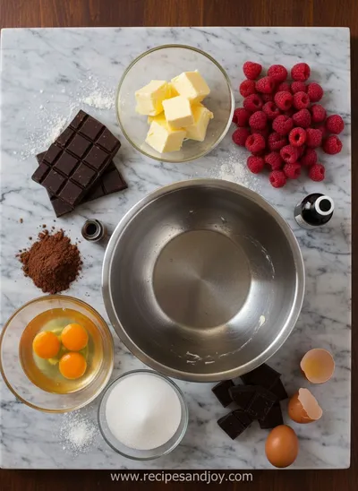 Chocolate Raspberry Truffle Cake - cooking process