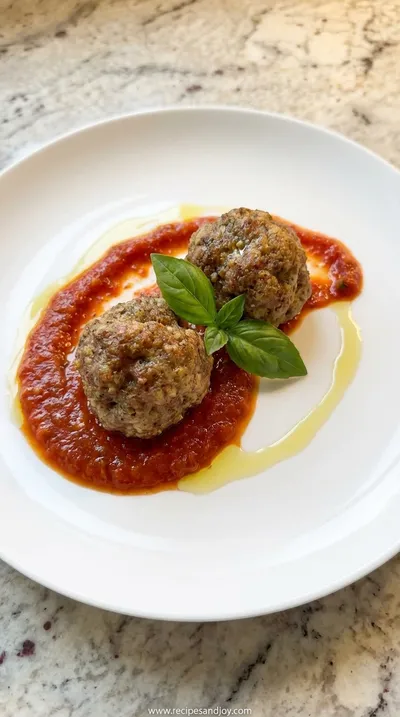 Classic Italian Meatballs: Oven-Baked Recipe - ready to serve