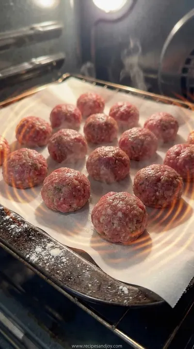 Classic Italian Meatballs: Oven-Baked Recipe - cooking process