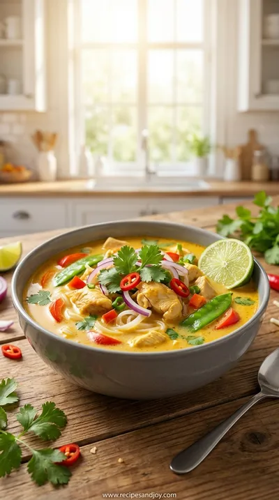 Creamy Coconut Curry Soup: Easy Thai Chicken Recipe
