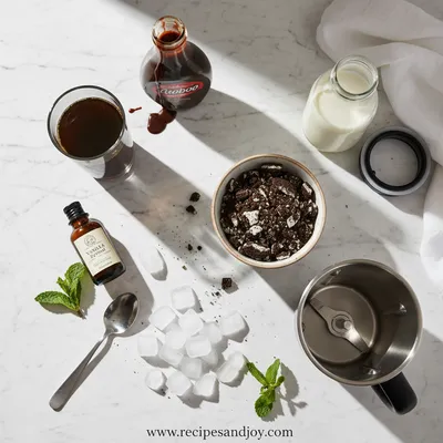 Cookies and Cream Frappuccino - cooking process