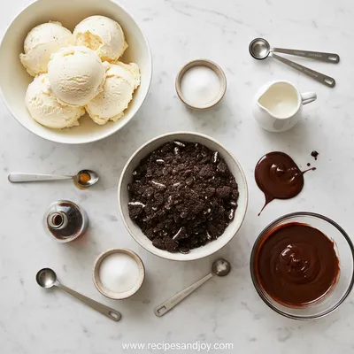 Cookies and Cream Ice Cream Cake - cooking process