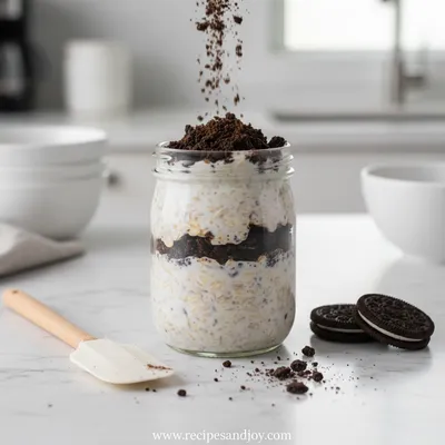 Cookies and Cream Overnight Oats - ingredients preparation