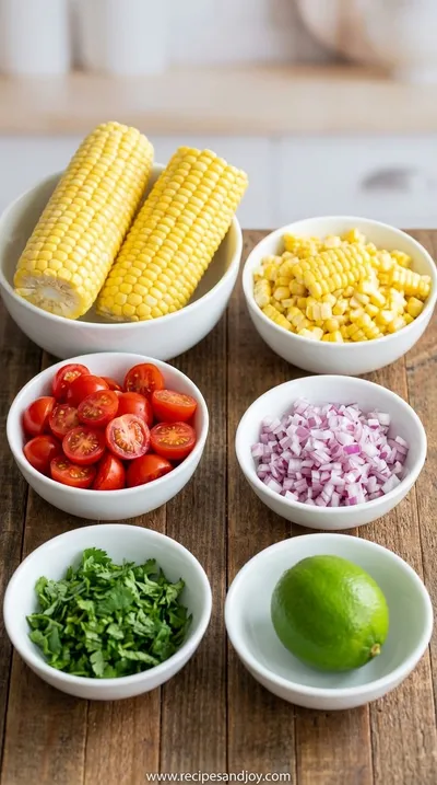 Fresh Corn Salad: Easy Summer Side Dish Recipe - ingredients preparation