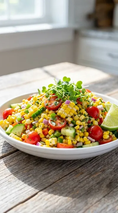 Fresh Corn Salad: Easy Summer Side Dish Recipe - ready to serve