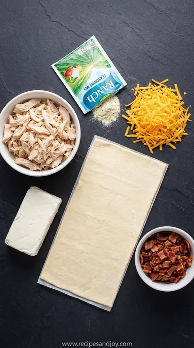Crack Chicken Pinwheels: Incredible Quick Recipe - ingredients preparation