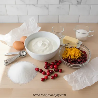 Cranberry and Orange Yogurt Muffins - cooking process