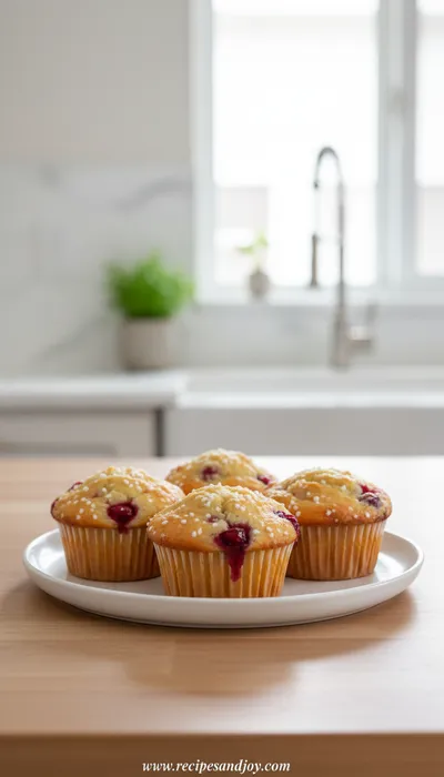 Cranberry and Orange Yogurt Muffins