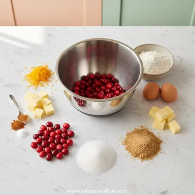 Cranberry Orange Muffins with Streusel Topping - cooking process