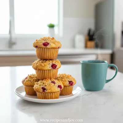 Cranberry Orange Muffins with Streusel Topping
