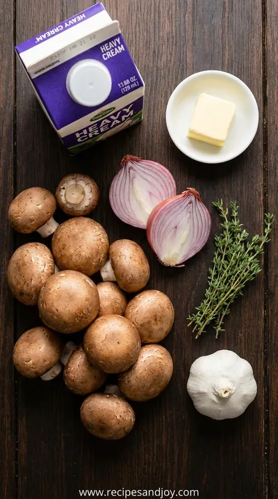 Ultimate Creamy Mushroom Soup: Easy Cozy Recipe - ingredients preparation