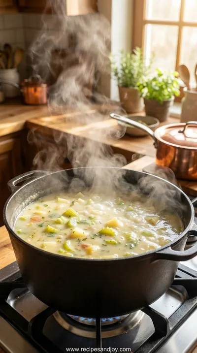 Creamy Celery Soup: Light & Elegant Homemade Recipe - cooking process