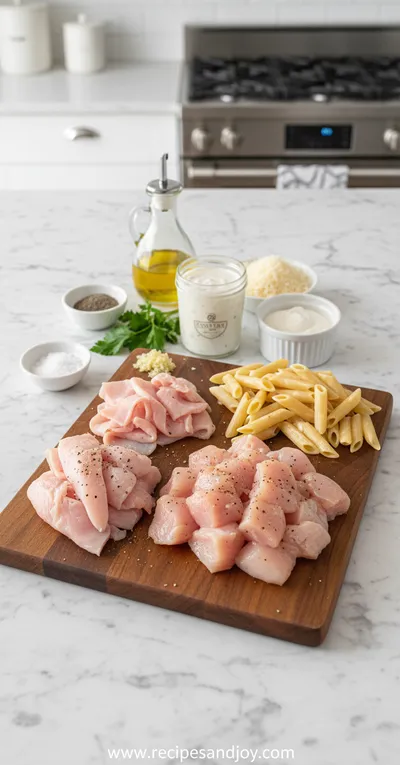 Creamy Chicken Turkey Ranch Pasta - cooking process