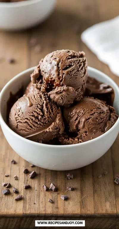 Creamy Chocolate Cottage Cheese Ice Cream - ready to serve
