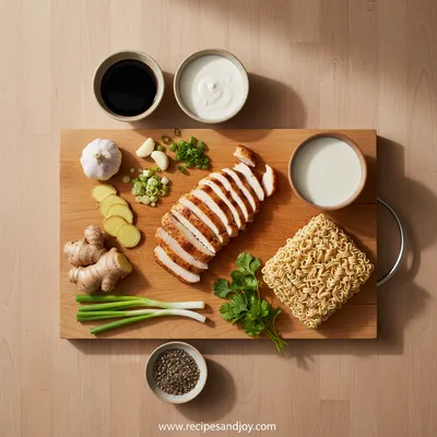 Creamy Garlic Chicken Ramen - Easy Everyday Dinner - cooking process