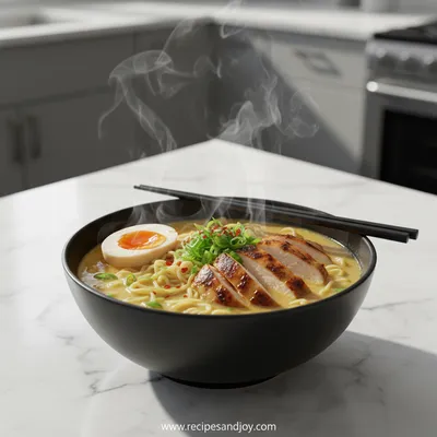 Creamy Garlic Chicken Ramen - Easy Everyday Dinner
