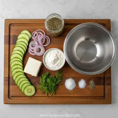 Creamy German Cucumber Salad - cooking process