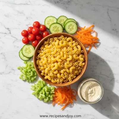 Creamy Macaroni Salad – Easy Everyday Recipe - cooking process