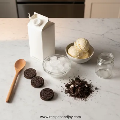 Creamy Oreo Smoothie - cooking process