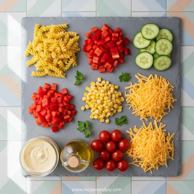 Creamy Pasta Salad – Quick & Easy Everyday Dinner - cooking process