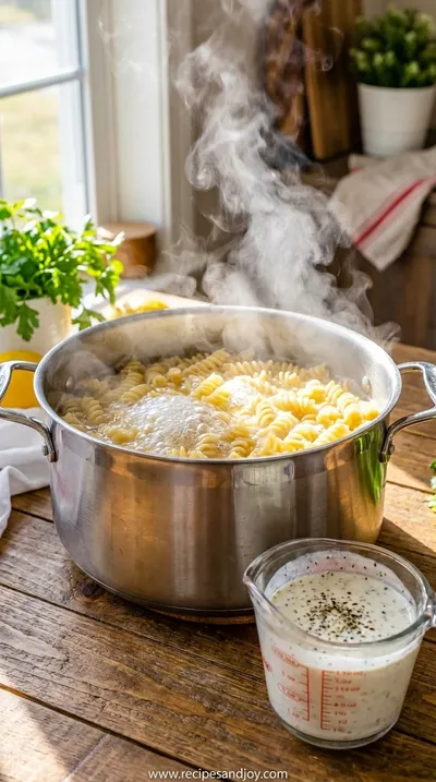 Creamy Pasta Salad: Easy Family-Friendly Recipe - cooking process