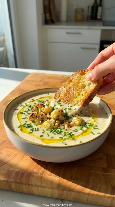 Creamy Roasted Cauliflower Soup Recipe