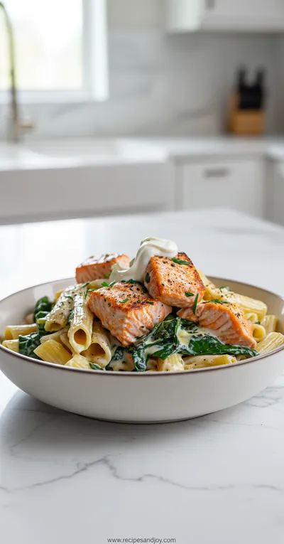 Creamy Salmon Spinach Pasta Ready In 25 Minutes