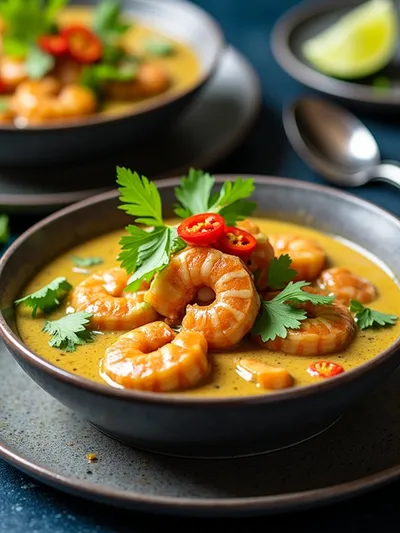 Creamy Thai Coconut Shrimp Curry - ready to serve