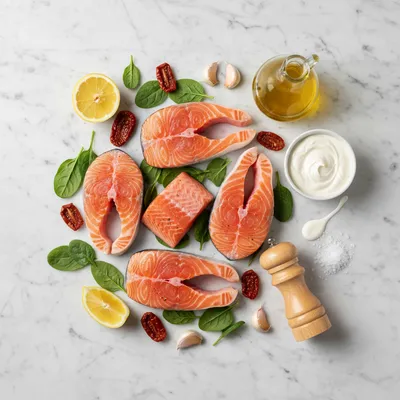 Creamy Tuscan Salmon - cooking process