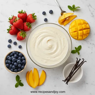 Creamy Vanilla Pudding Fruit Salad - cooking process