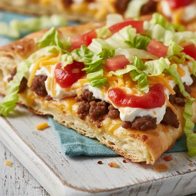 Crescent Roll Taco Pizza Recipe