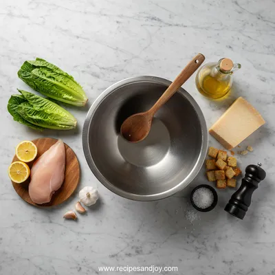 Crispy Chicken Caesar Salad - cooking process