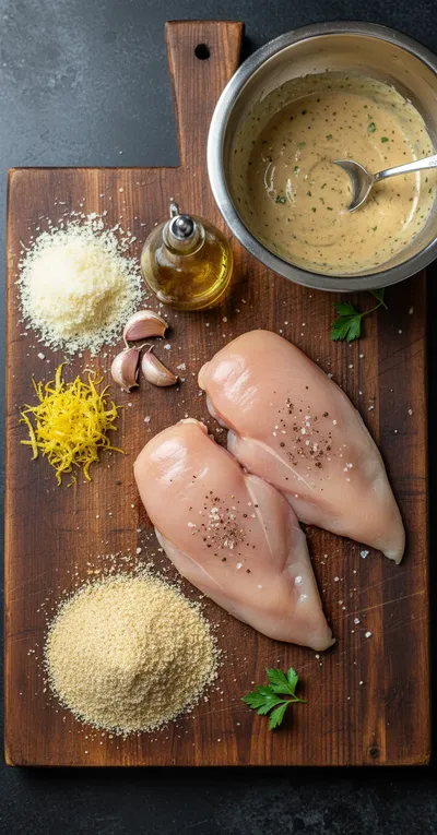 Crispy Parmesan Chicken with Garlic Sauce - cooking process