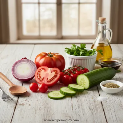 Cucumber and Tomato Salad – Fresh Healthy Recipe - cooking process
