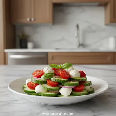 Easy Cucumber Caprese Salad