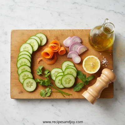 Cucumber Carrot Salad – Fresh Healthy Recipe - cooking process
