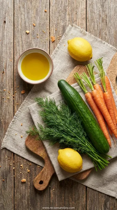 Cucumber Carrot Salad: Fresh & Healthy Recipe - ingredients preparation