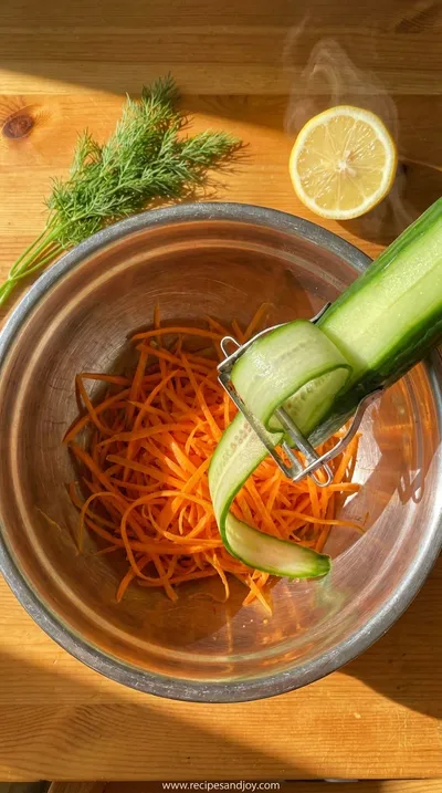 Cucumber Carrot Salad: Fresh & Healthy Recipe - cooking process
