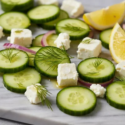 Cucumber Feta Salad with Lemon Greek Vinaigrette