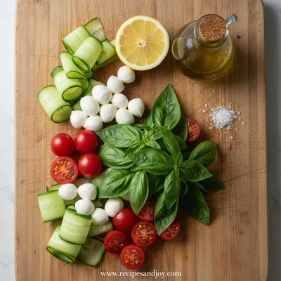 Cucumber Mozzarella Salad - cooking process