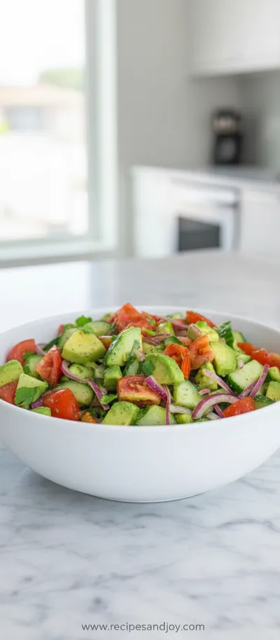 Cucumber Tomato Avocado Salad