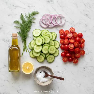 Cucumber Tomato Salad - cooking process