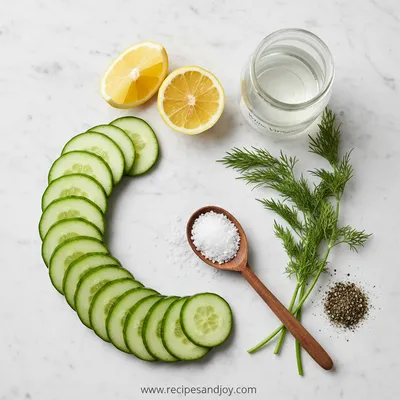 Cucumber Vinegar Salad – Easy Fresh Veggie Dish - cooking process