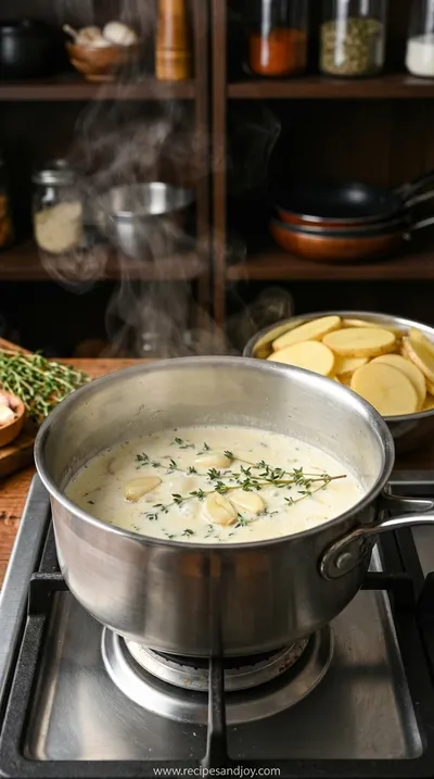 Creamy Dauphinoise Potatoes: Elegant Side Dish - cooking process